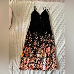 Urban Outfitters Velvet Floral Midi Dress